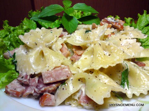 паста с беконом