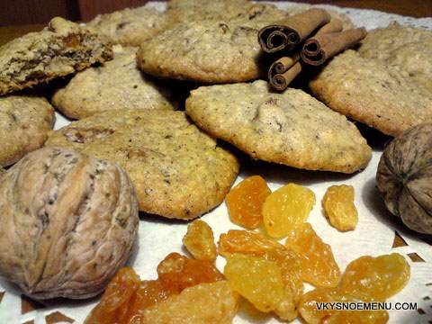 овсяное печенье с орехами