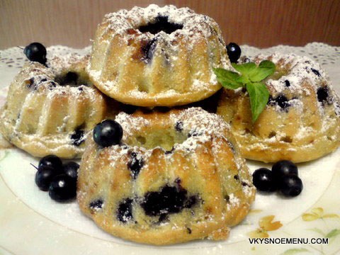 кексы с черникой