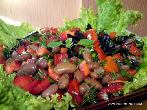 салат из красной фасоли
