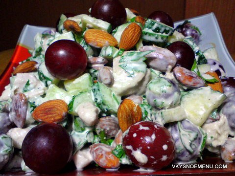 салат с курицей
