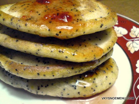 лимонные оладьи с маком