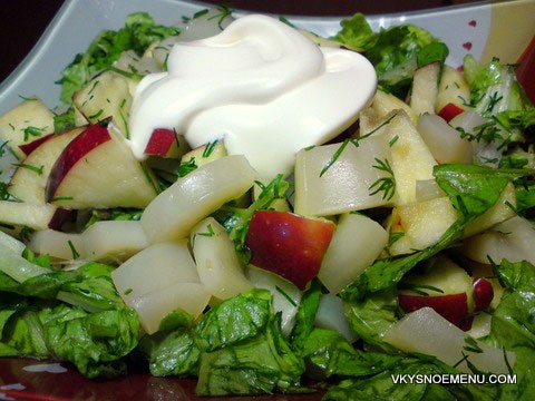 салат с кальмарами