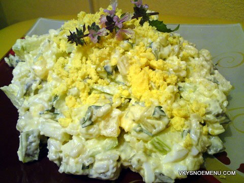 салат с рисом