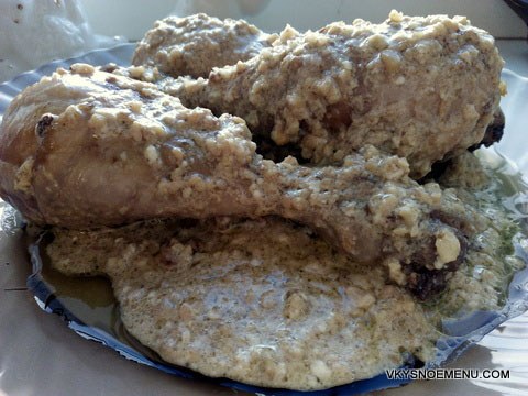 с орехами и чесноком